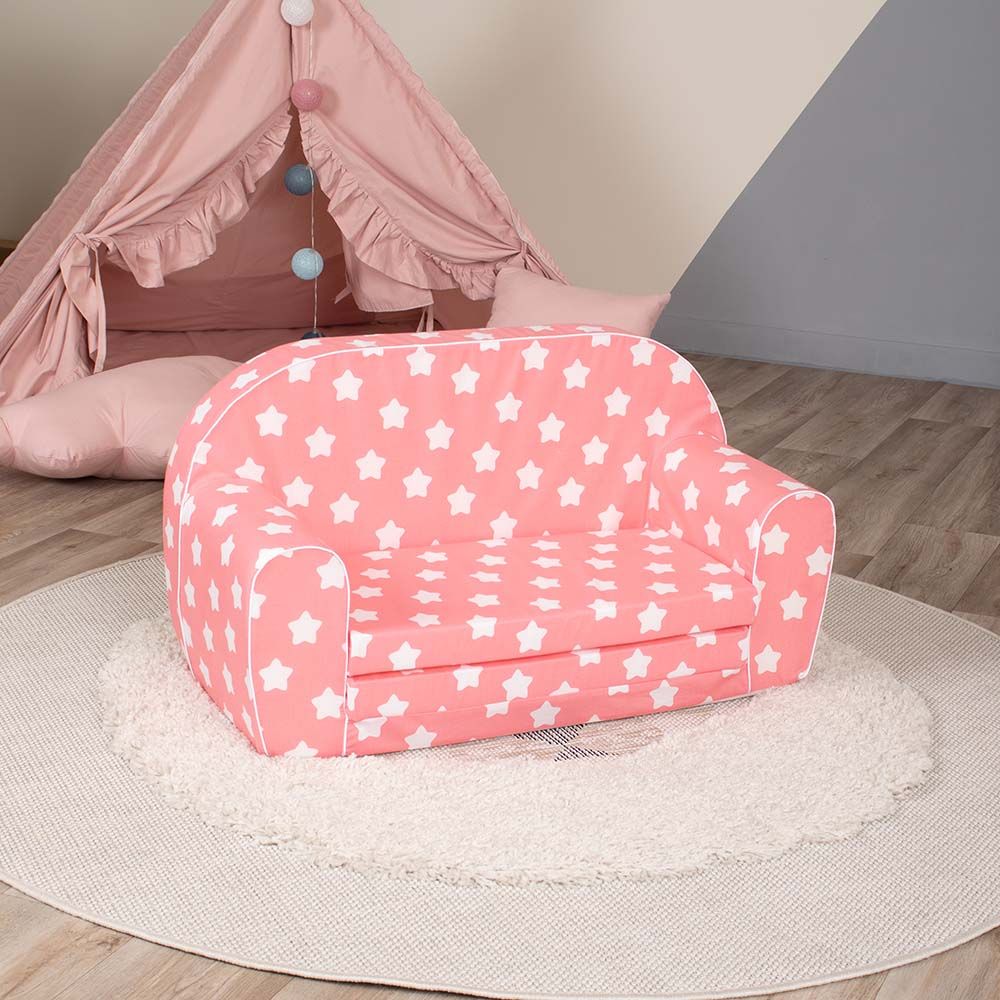 DELSIT - Sofa Bed Pink With Stars - Pink