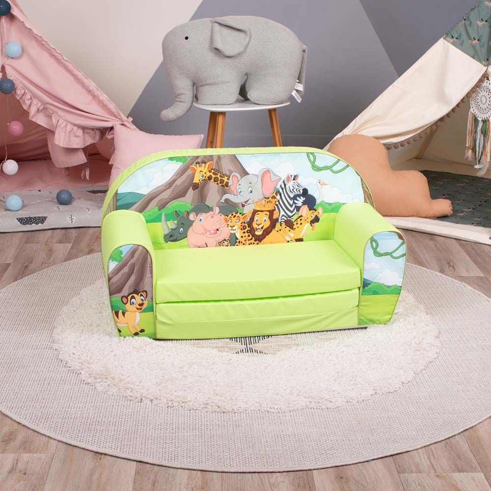 Delsit - Sofa Bed Wild Animals - Green