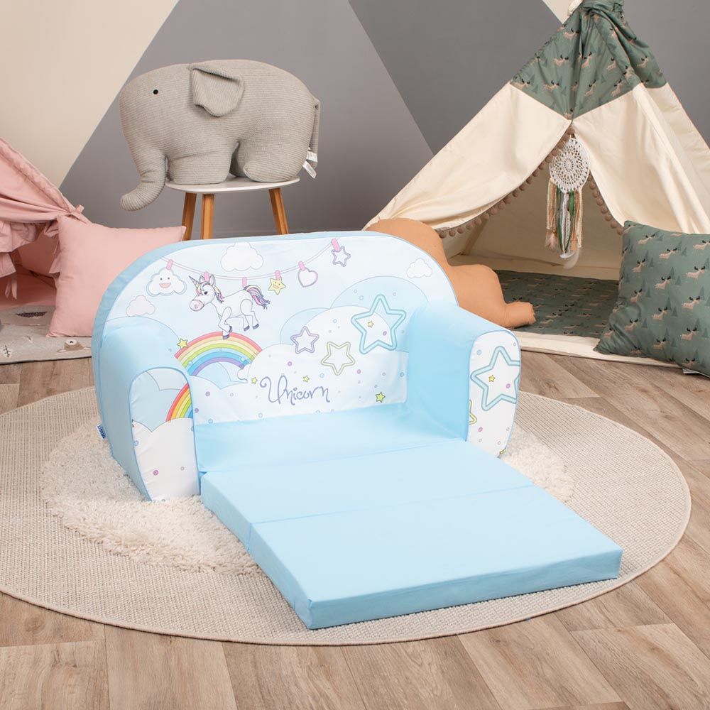 Delsit - Sofa Bed Unicorn / Rainbow - Blue