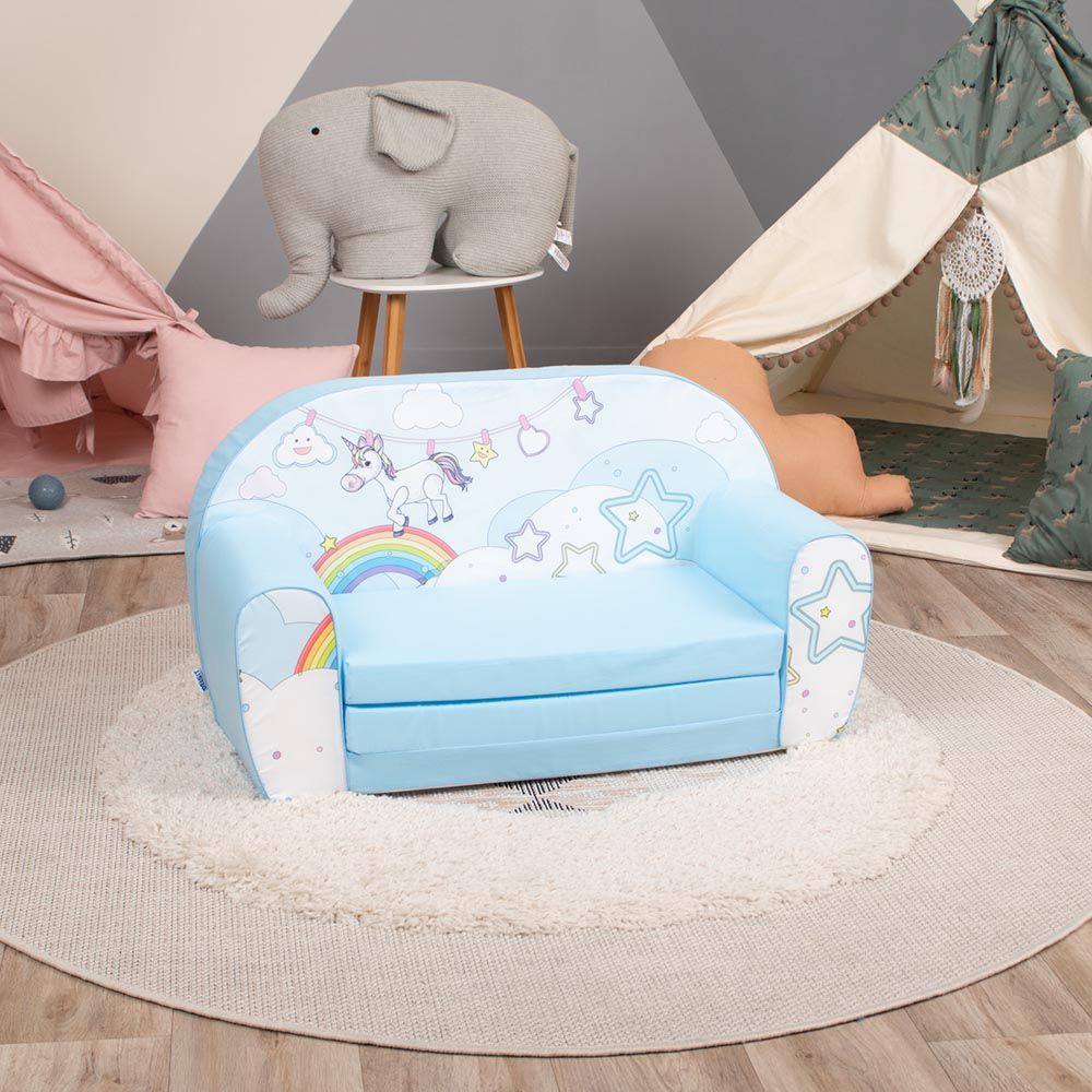 Delsit - Sofa Bed Unicorn / Rainbow - Blue