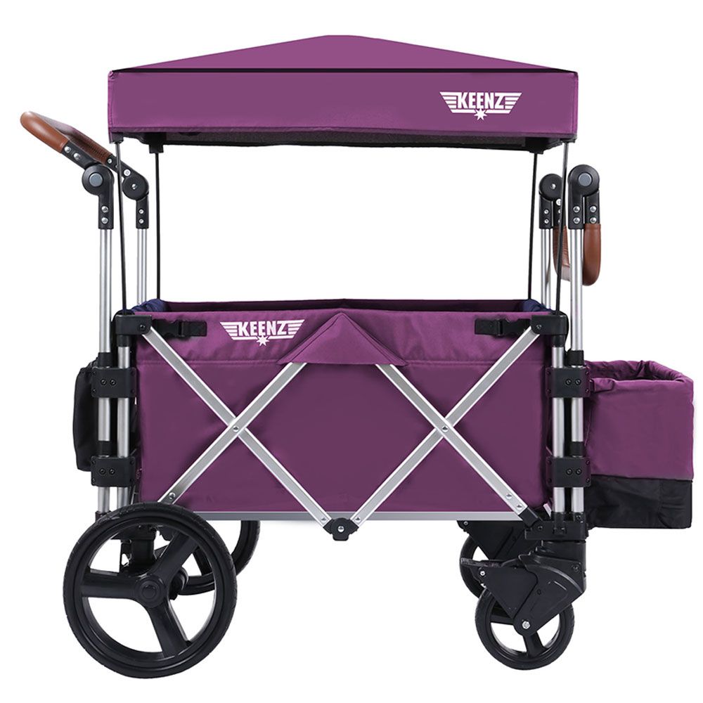 Keenz - 7S Deluxe Foldable Wagon-Stroller - Purple