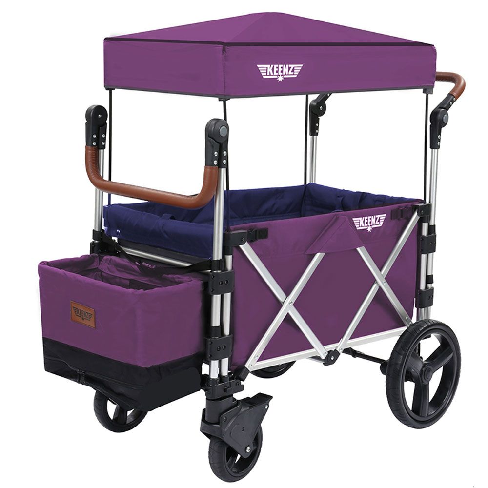 Keenz - 7S Deluxe Foldable Wagon-Stroller - Purple