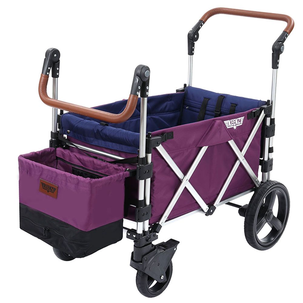 Keenz - 7S Deluxe Foldable Wagon-Stroller - Purple