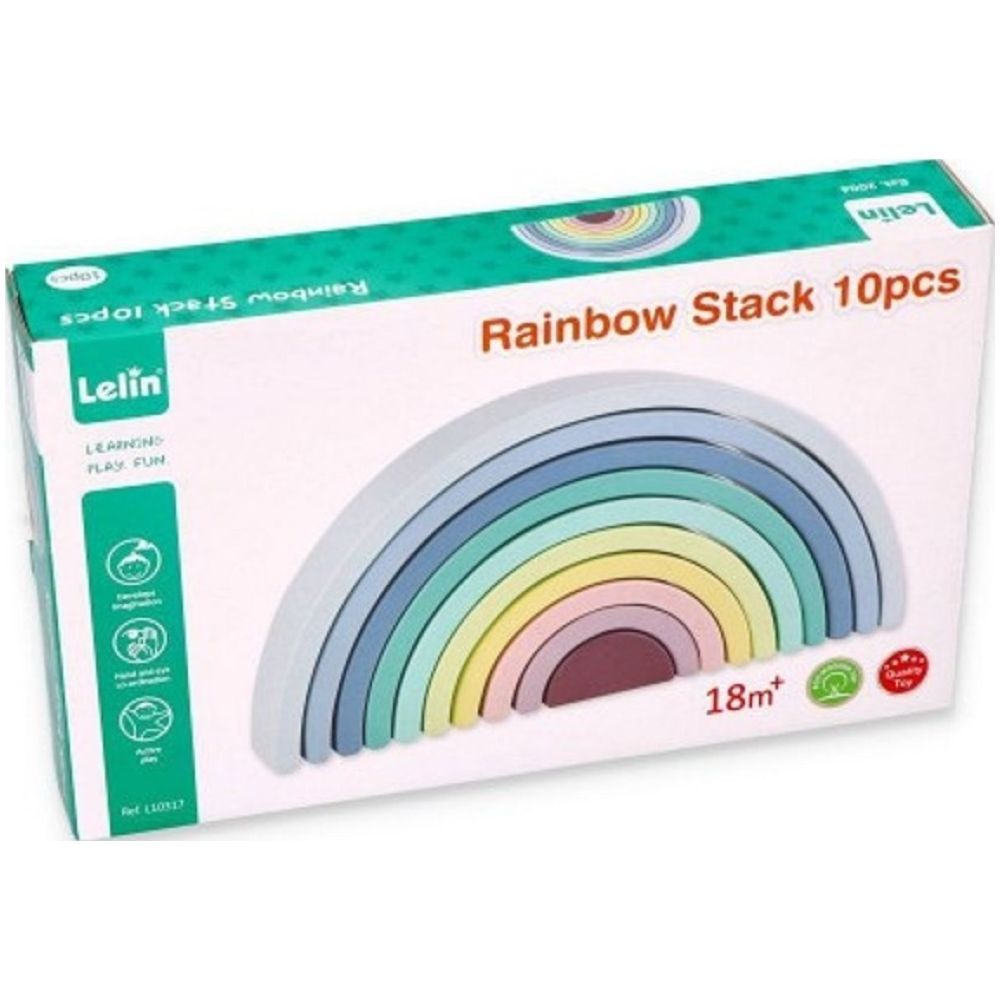 Lelin - Wooden Rainbow Stack - 10pcs