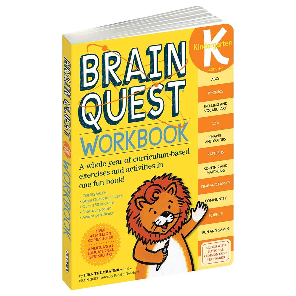 كتاب التمارين Workman Publishing - Brain Quest Workbook: Kindergarten