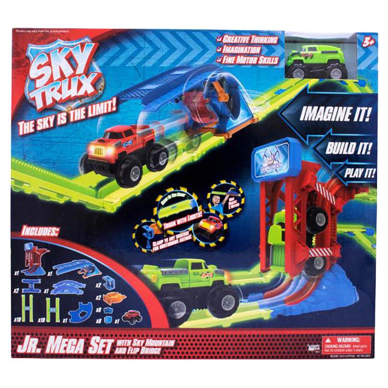 Happy Line - Sky Trux With 1 Car, Flip Bridge & Mountain