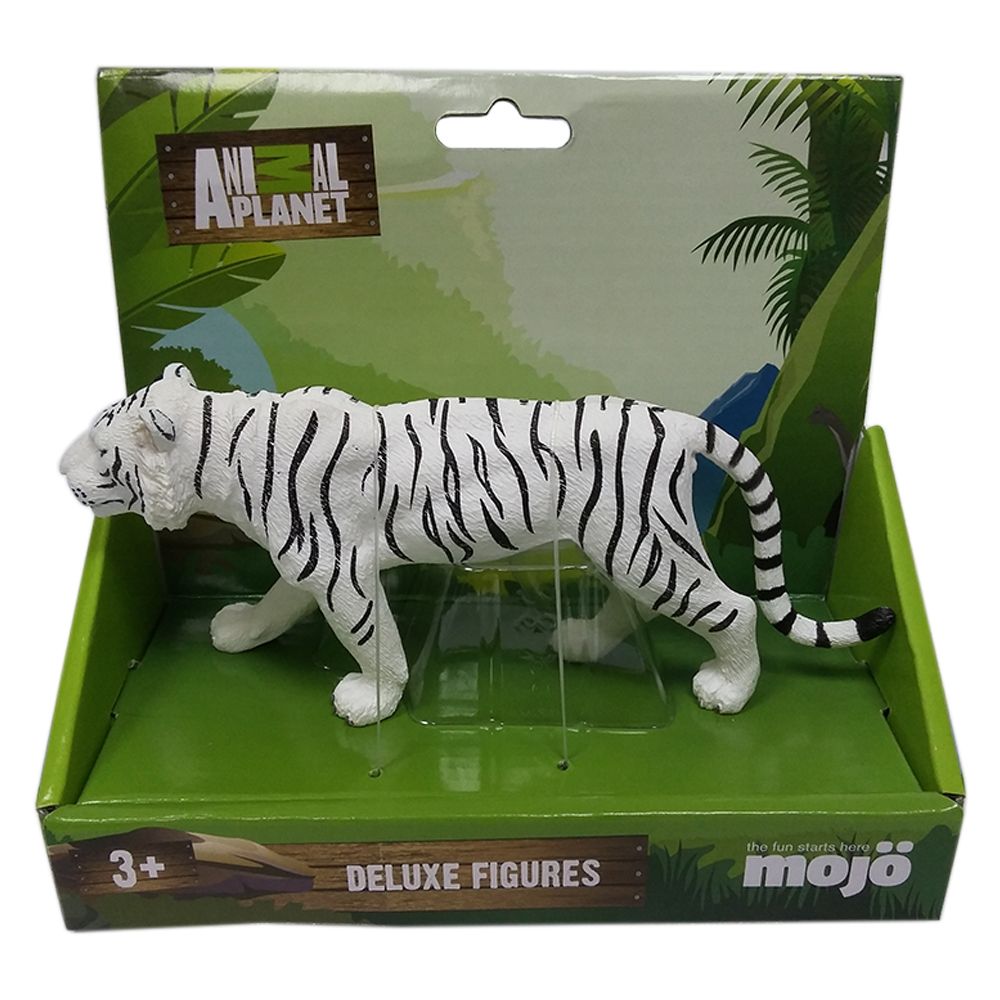 Animal Planet - Mojo Tiger Toy Figure - Black & White