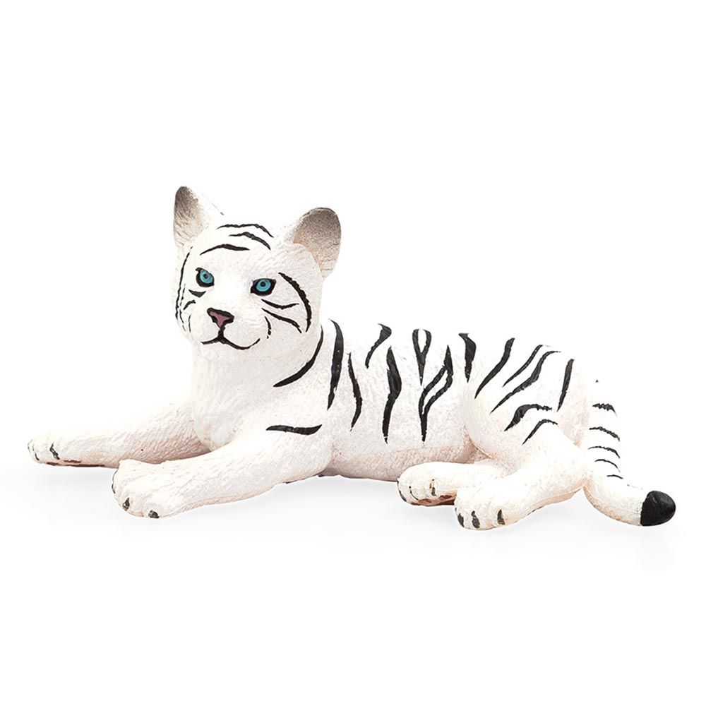 Animal Planet - Mojo White Tiger Cub Laying Down - Small