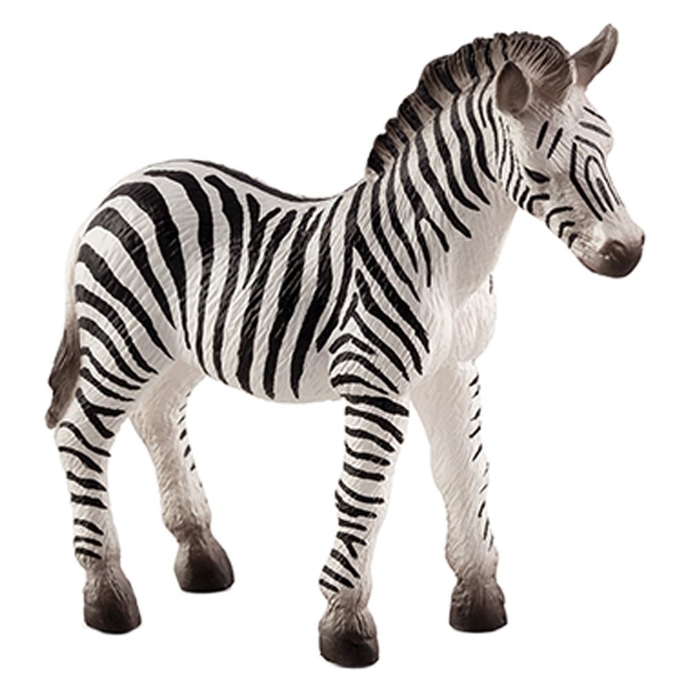 Animal Planet - Mojo Zebra Foal Toy Figure - Black & White