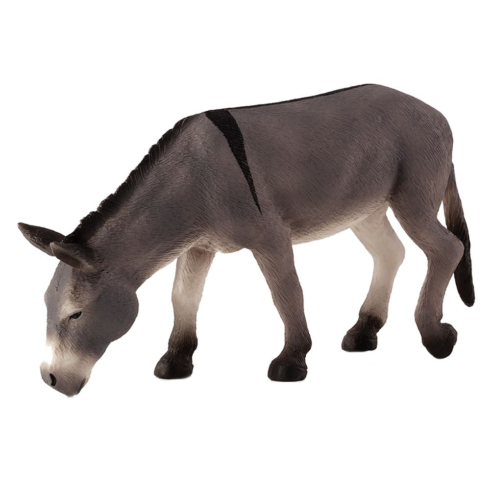 Animal Planet - Mojo Donkey Feeding Toy Figure - Grey