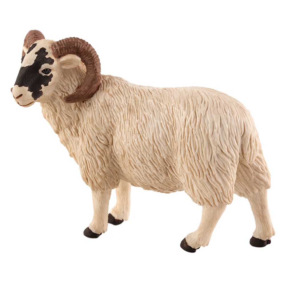 Animal Planet - Mojo Black Faced Sheep Ram - Cream