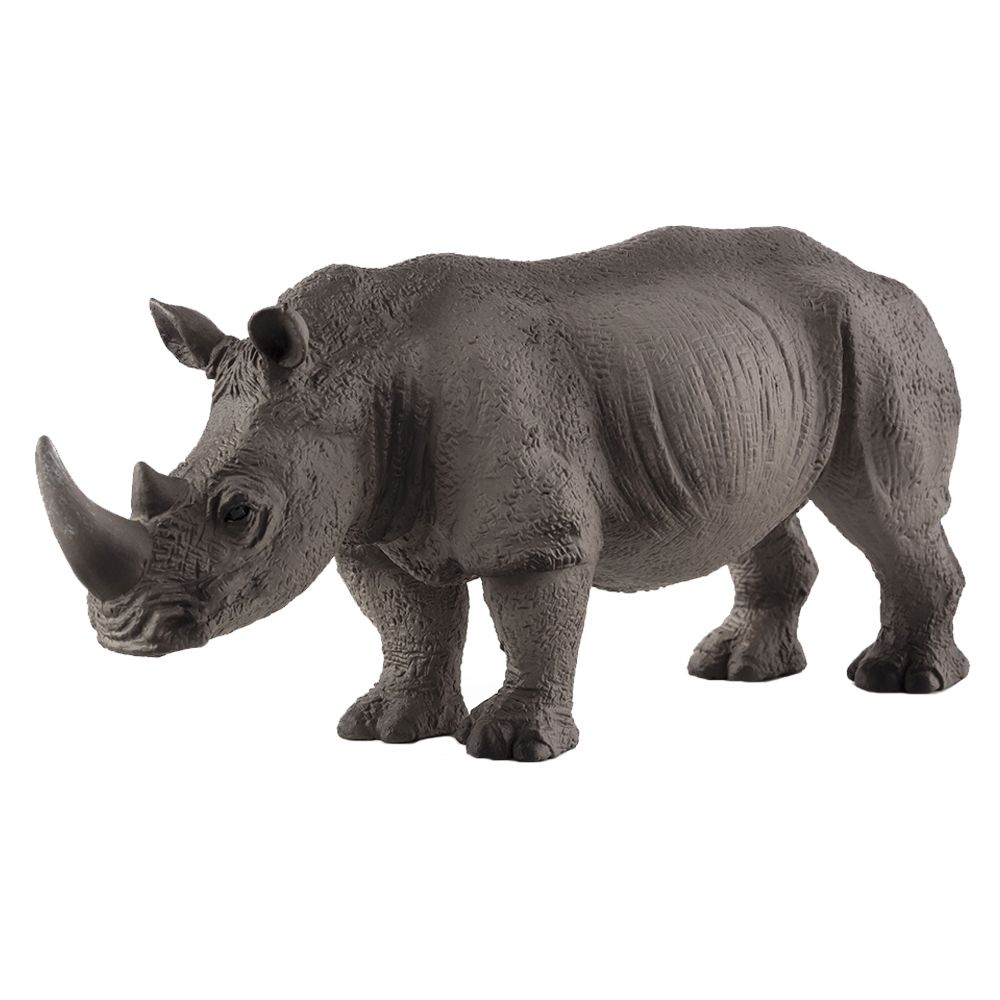 Animal Planet - Mojo White Rhinoceros Toy Figure - Black