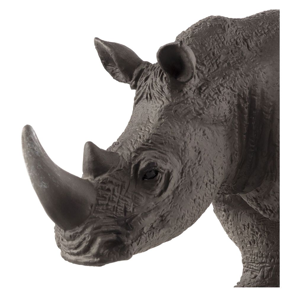 Animal Planet - Mojo White Rhinoceros Toy Figure - Black