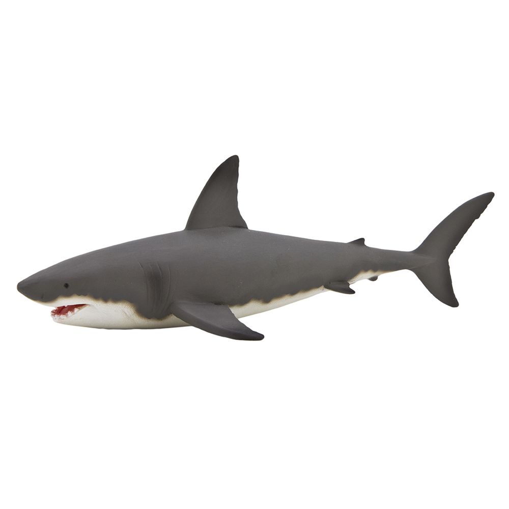 Animal Planet - Mojo Great White Shark Toy Figure - Black