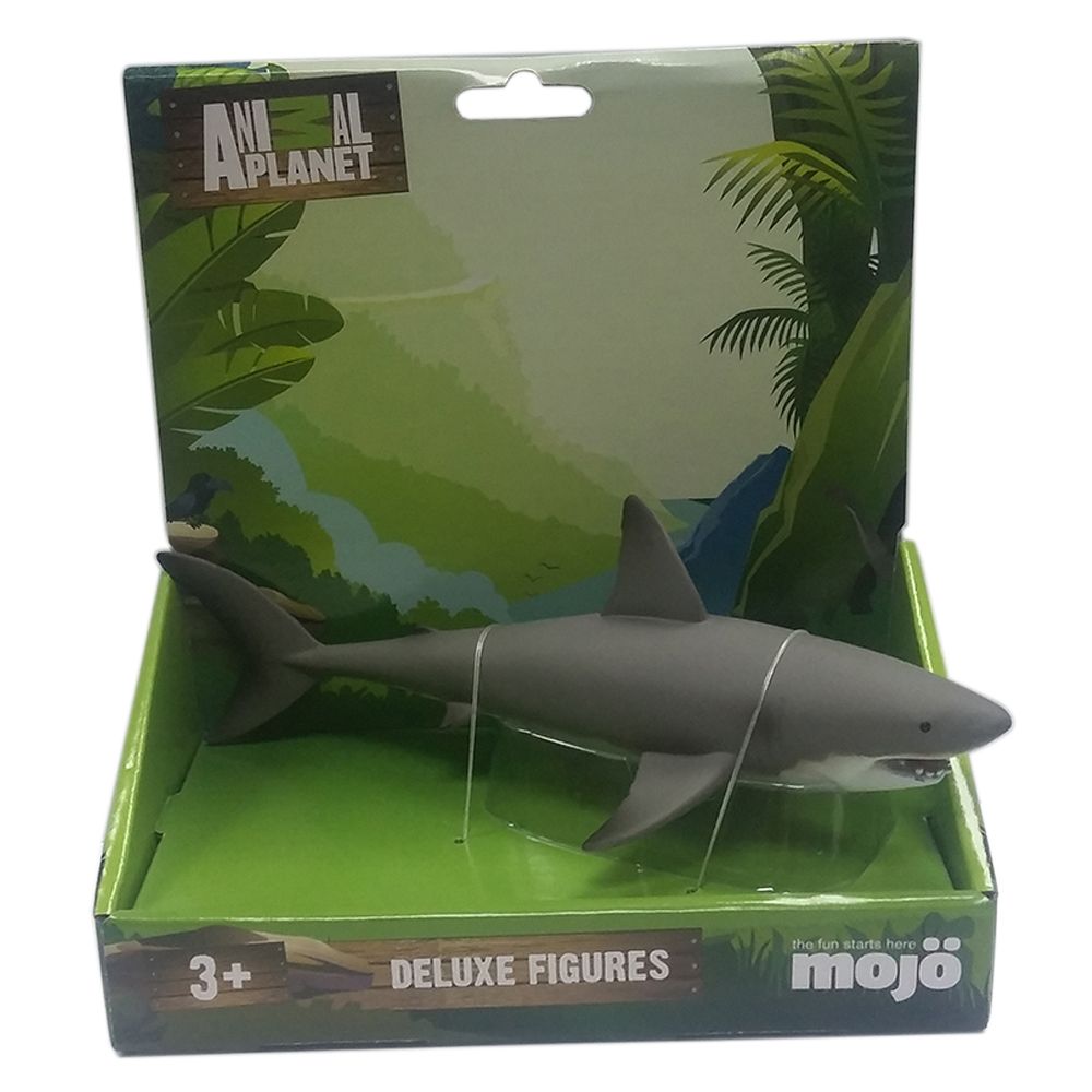 Animal Planet - Mojo Great White Shark Toy Figure - Black