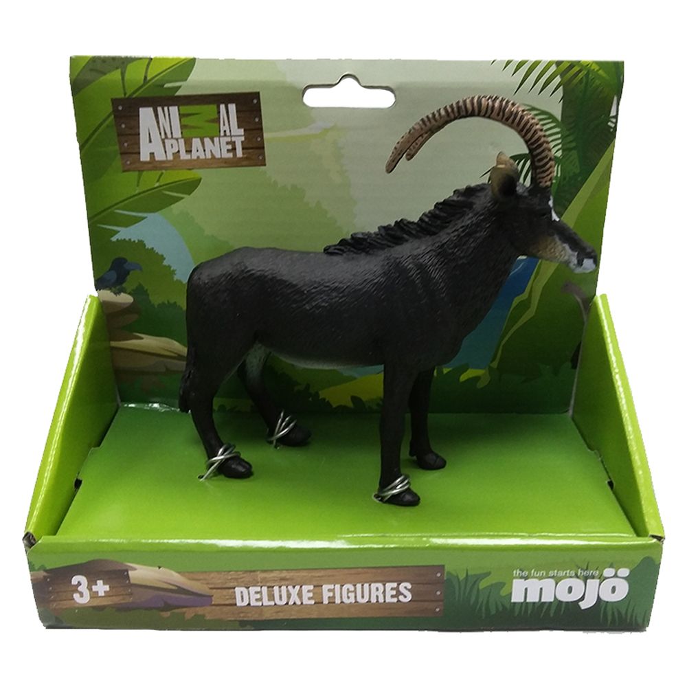 Animal Planet - Mojo Sable Antelope Toy Figure - Black