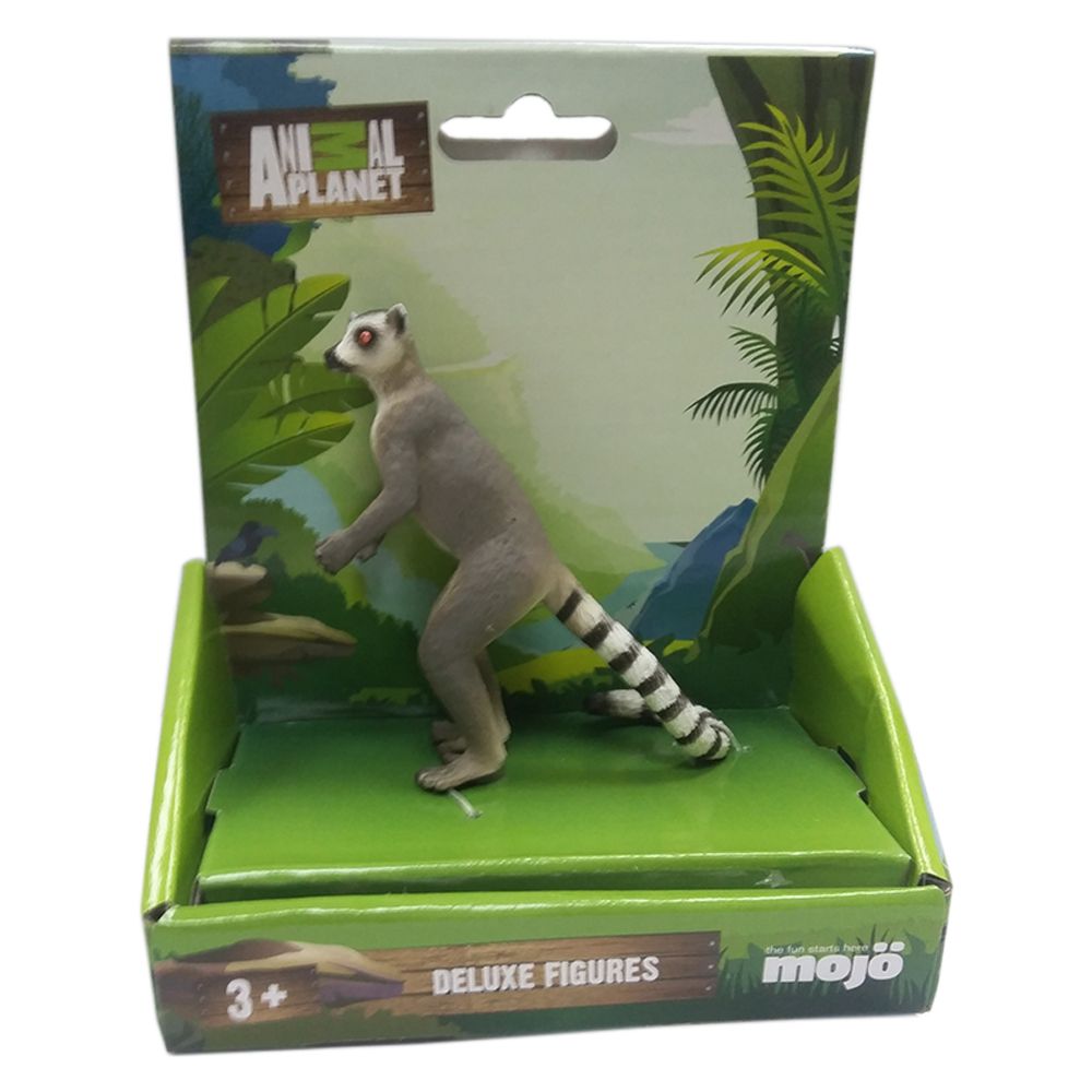 Animal Planet - Mojo Ringtail Lemur Toy Figure - Grey