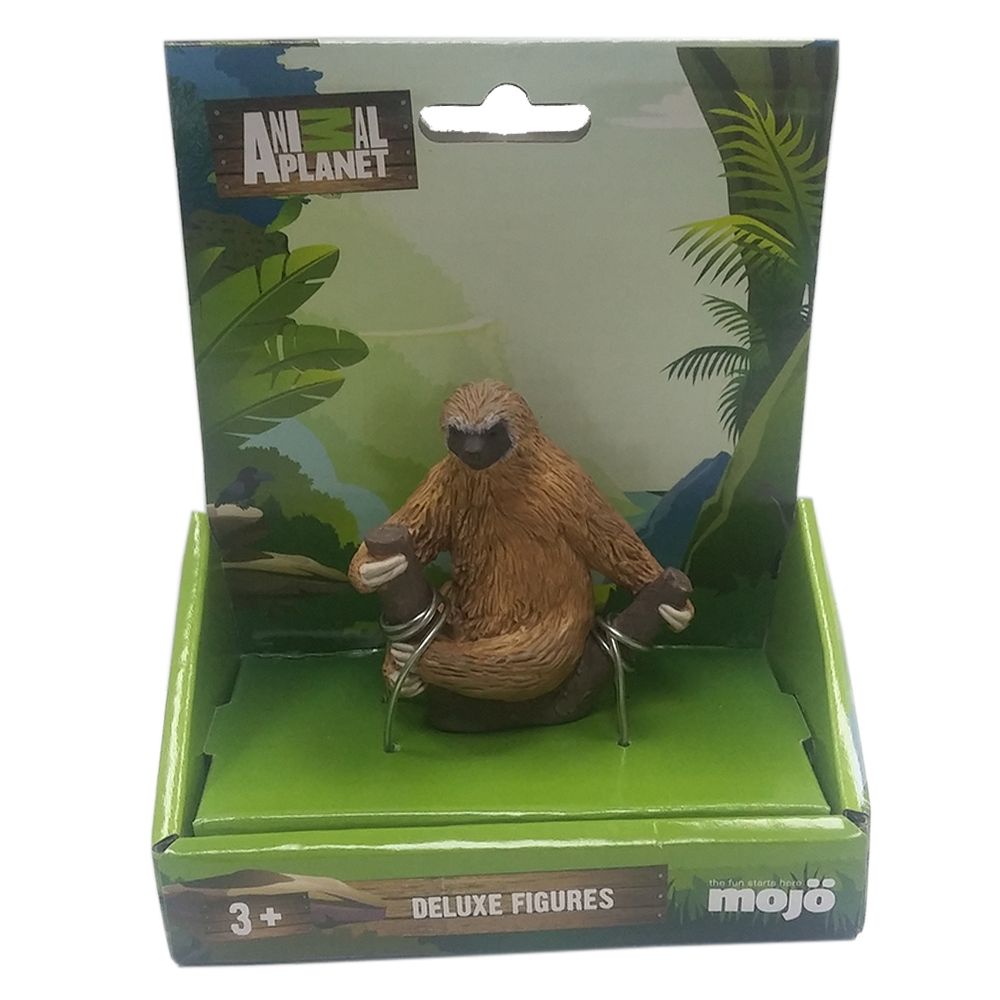 Animal Planet - Mojo Two Toed Sloth Toy Figure - Brown