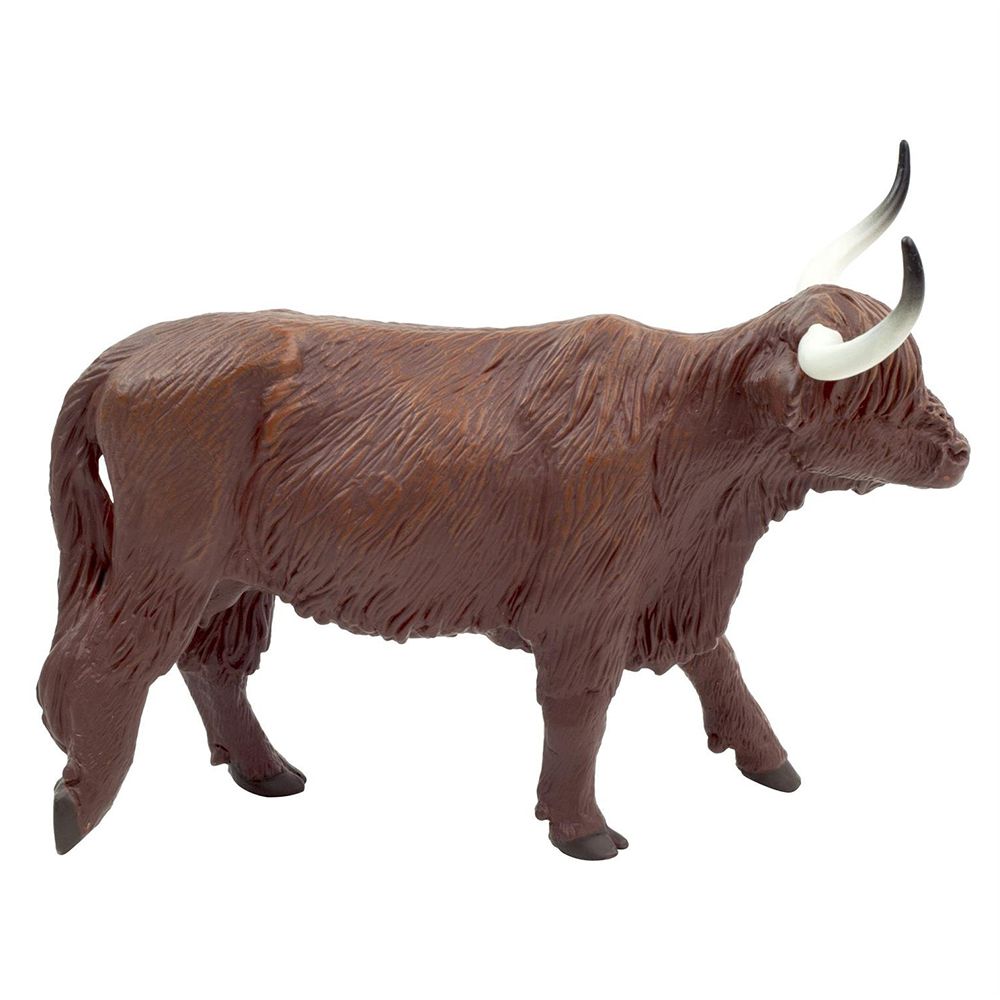 Animal Planet - Mojo Highland Cow Toy Figure - Dark Brown