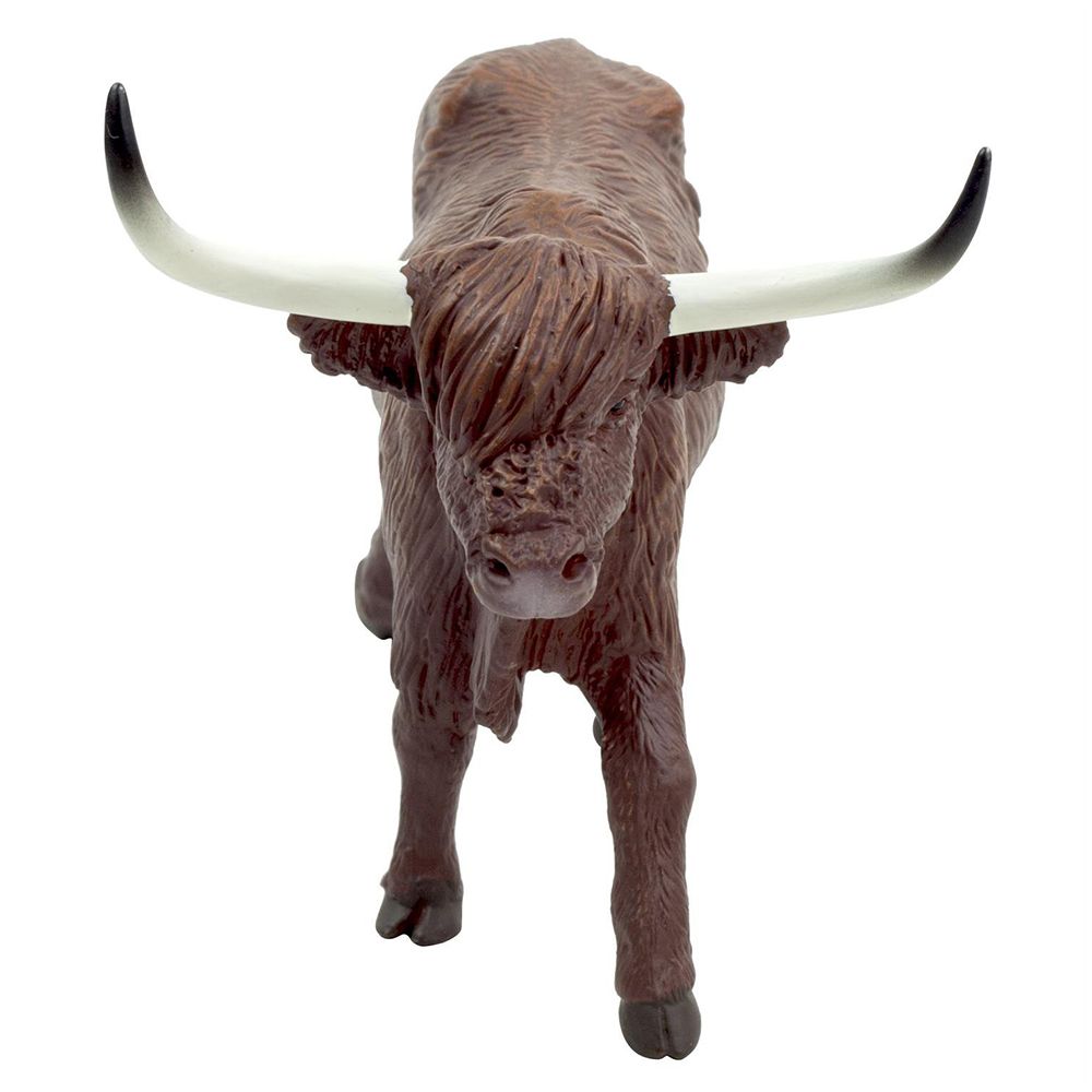 Animal Planet - Mojo Highland Cow Toy Figure - Dark Brown