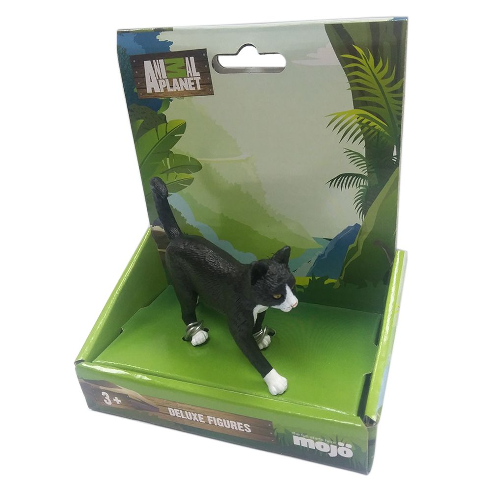 Animal Planet - Mojo Cat Toy Figure - Black & White