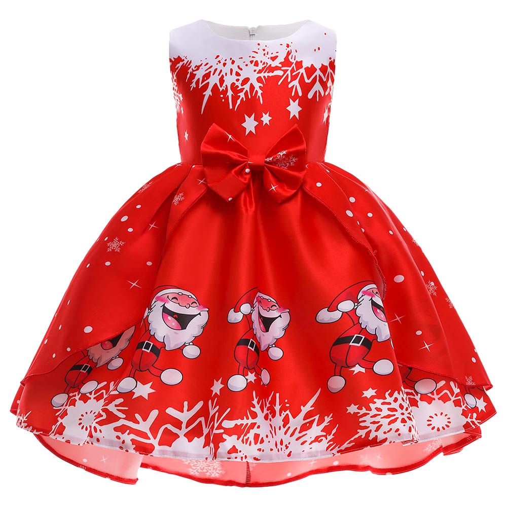 D'Daniela - Christmas Printed Dress - Red