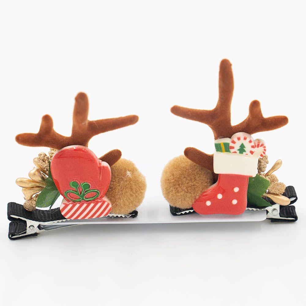 D' Daniela - 3pc-Set Xmas Antlers Ears Hair Clip