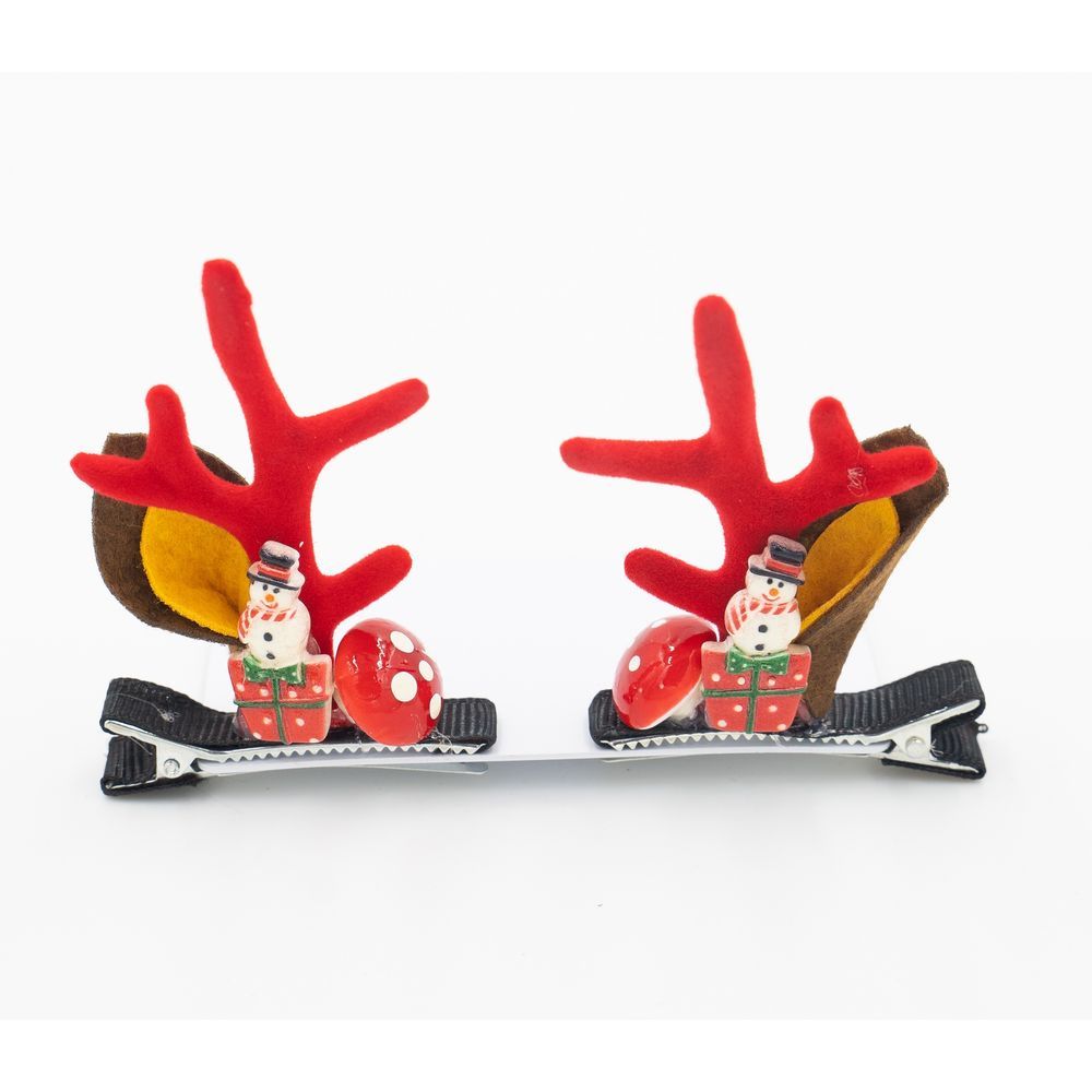 D' Daniela - 2pc-Set Xmas Antlers Ears Hair Clip