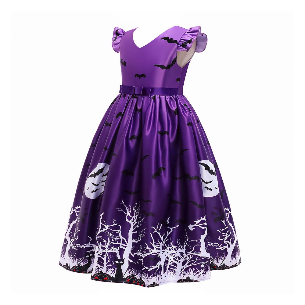 Ddaniela - Halloween Printed Costume Dress - Purple