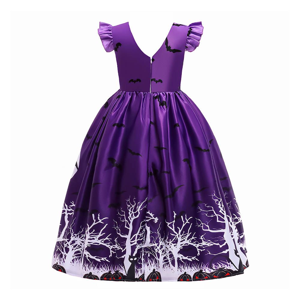 Ddaniela - Halloween Printed Costume Dress - Purple