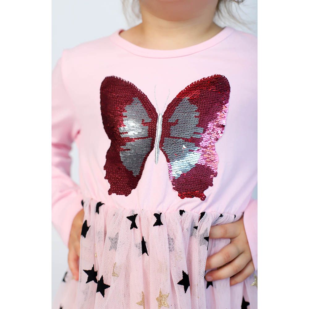 D' Daniela - Butterfly & Stars Dress - Pink