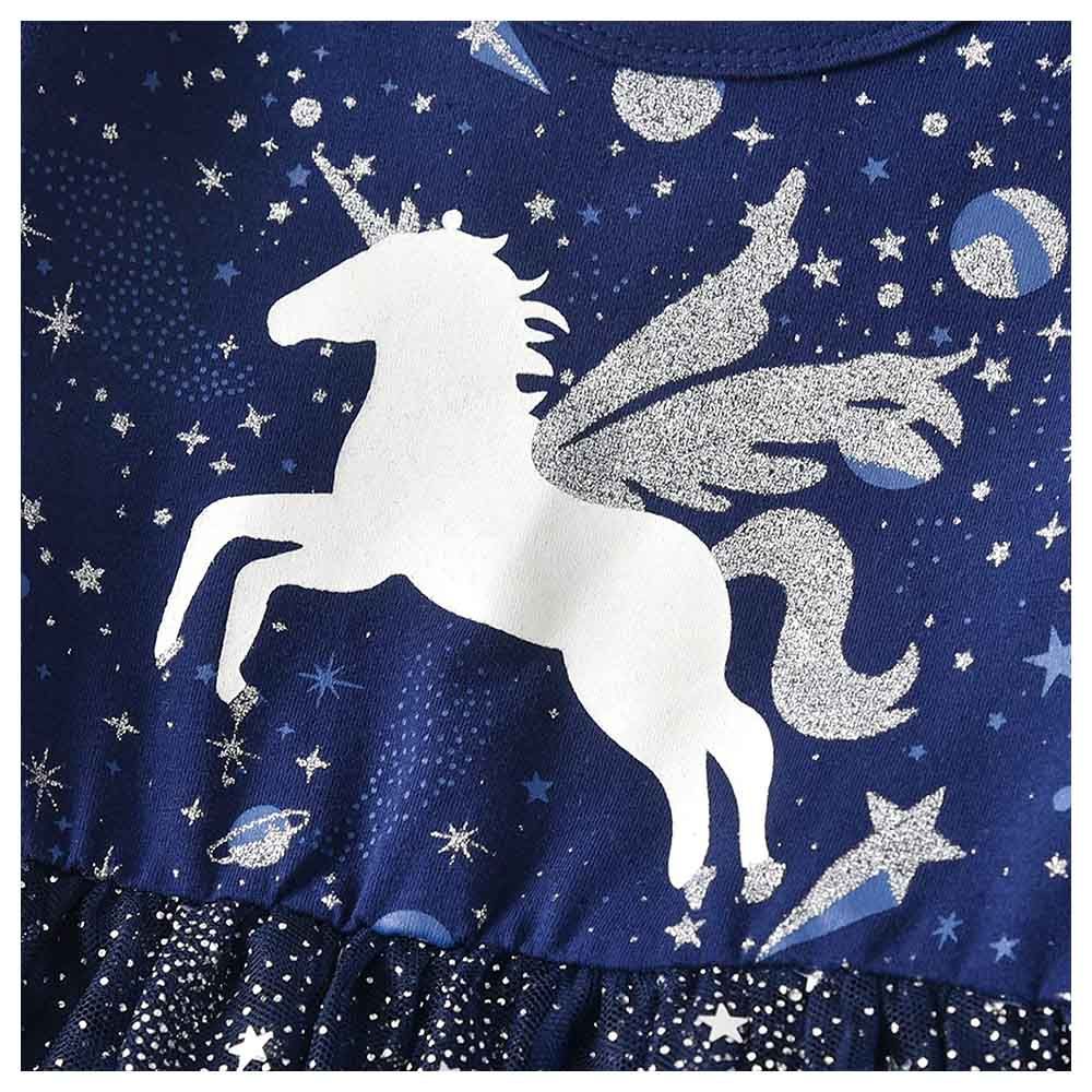 D' Daniela - Unicorn w/ Stars Dress - Dark Blue