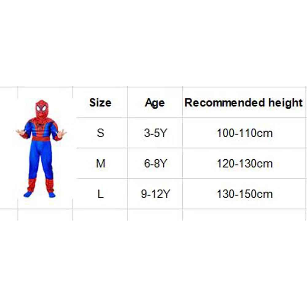 D' Daniela - Boys Spiderman Costume Without Muscle - Red