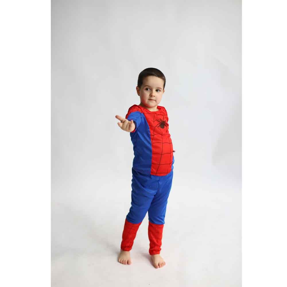 D' Daniela - Boys Spiderman Costume Without Muscle - Red