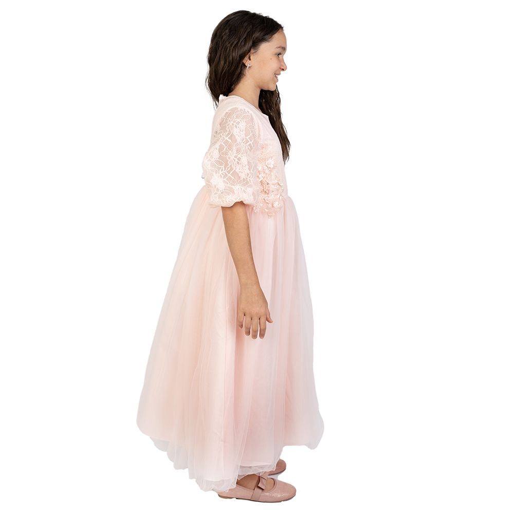 D' Daniela - Julietta Party Dress With Sleeves - Pink