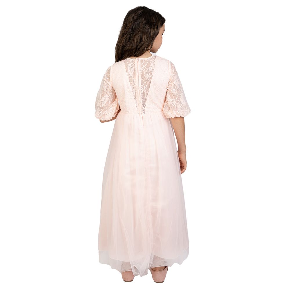 D' Daniela - Julietta Party Dress With Sleeves - Pink