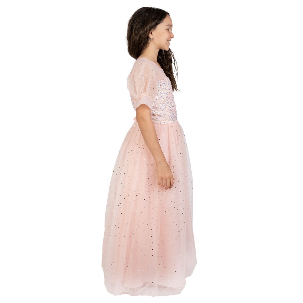 D' Daniela - Sequin Stars Party Dress - Pink