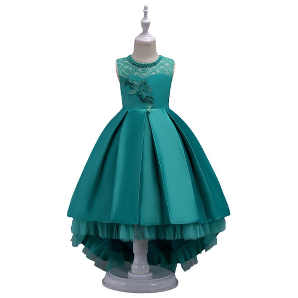 D' Daniela - Long Tail Flower Girl Dress - Green