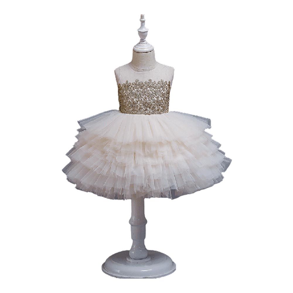 D' Daniela - Baby Girl Tutu Lace Dress - White