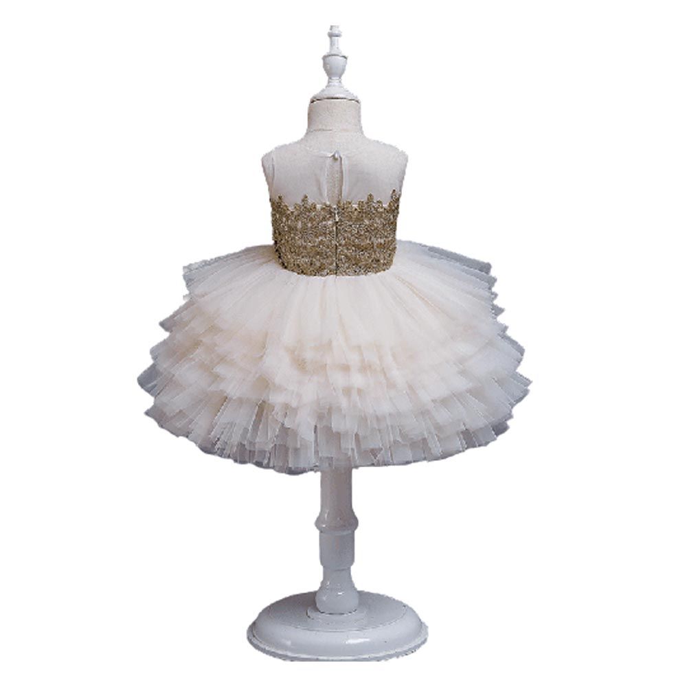 D' Daniela - Baby Girl Tutu Lace Dress - White