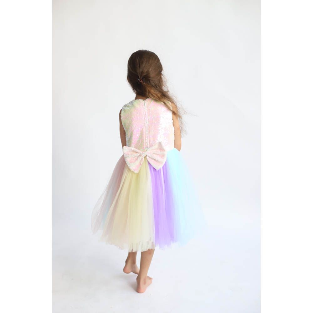 Ddaniela - Unicorn Sleeveless Tutu Dress - Rainbow