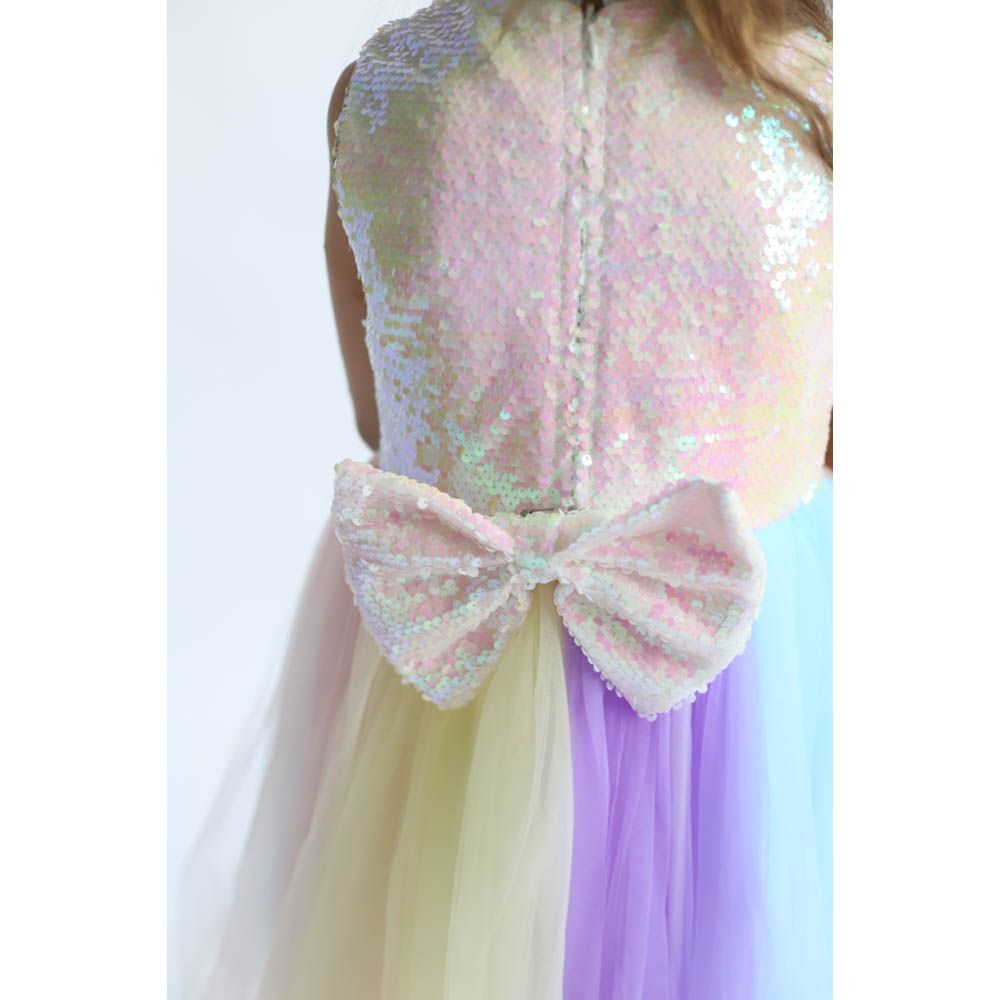 Ddaniela - Unicorn Sleeveless Tutu Dress - Rainbow