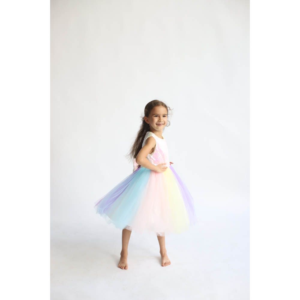 Ddaniela - Unicorn Sleeveless Tutu Dress - Rainbow