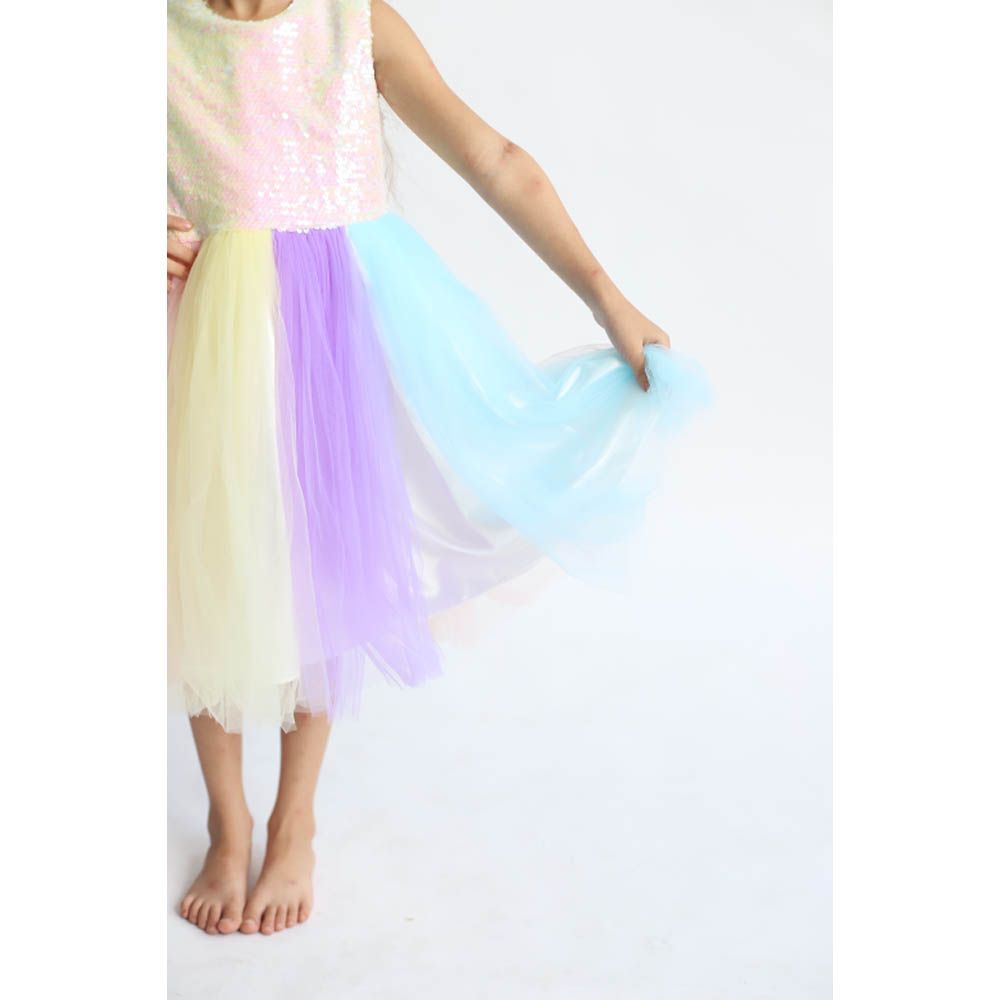 Ddaniela - Unicorn Sleeveless Tutu Dress - Rainbow