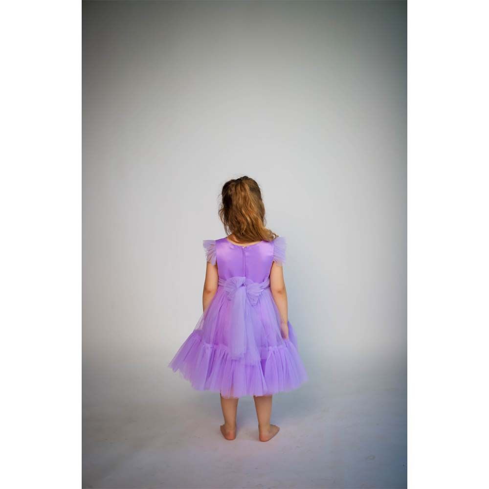 D' Daniela - Fluffy Semi Casual Dress - Purple