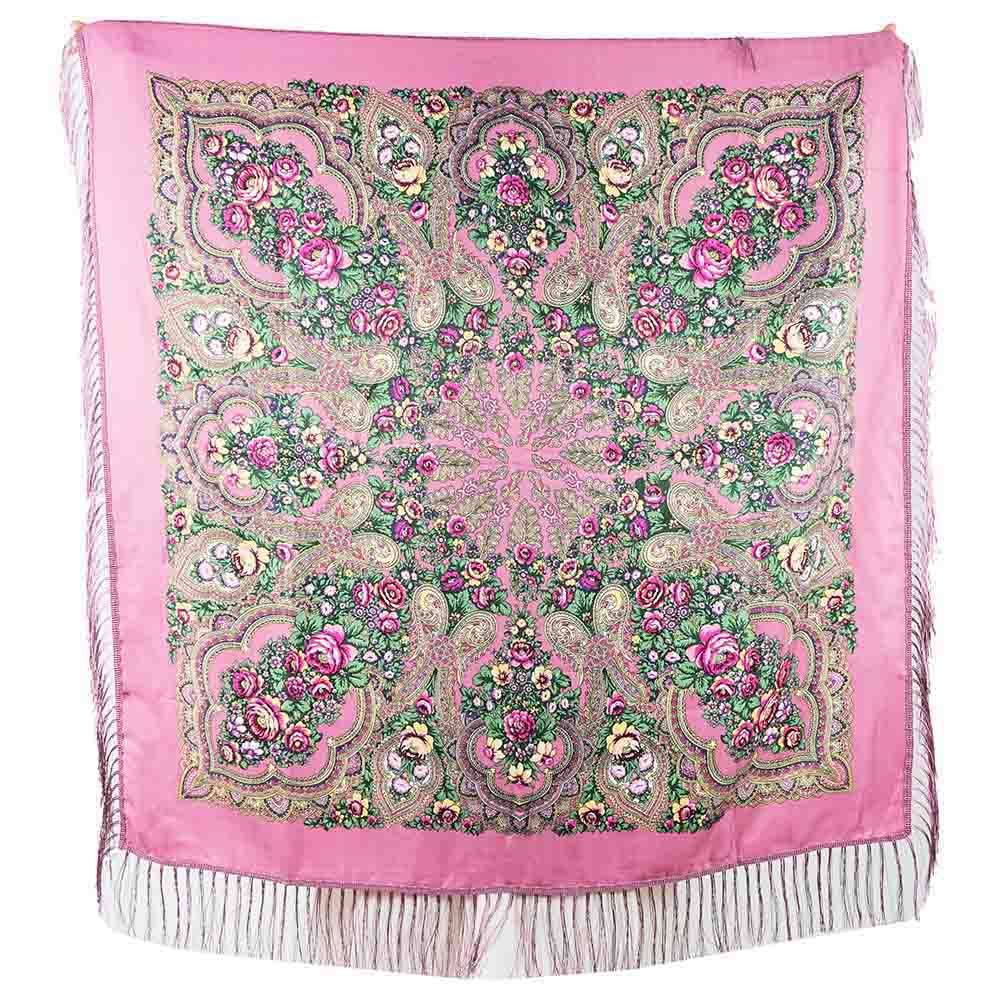 D' Daniela - Traditional Print Shawl - M - Dusty Pink