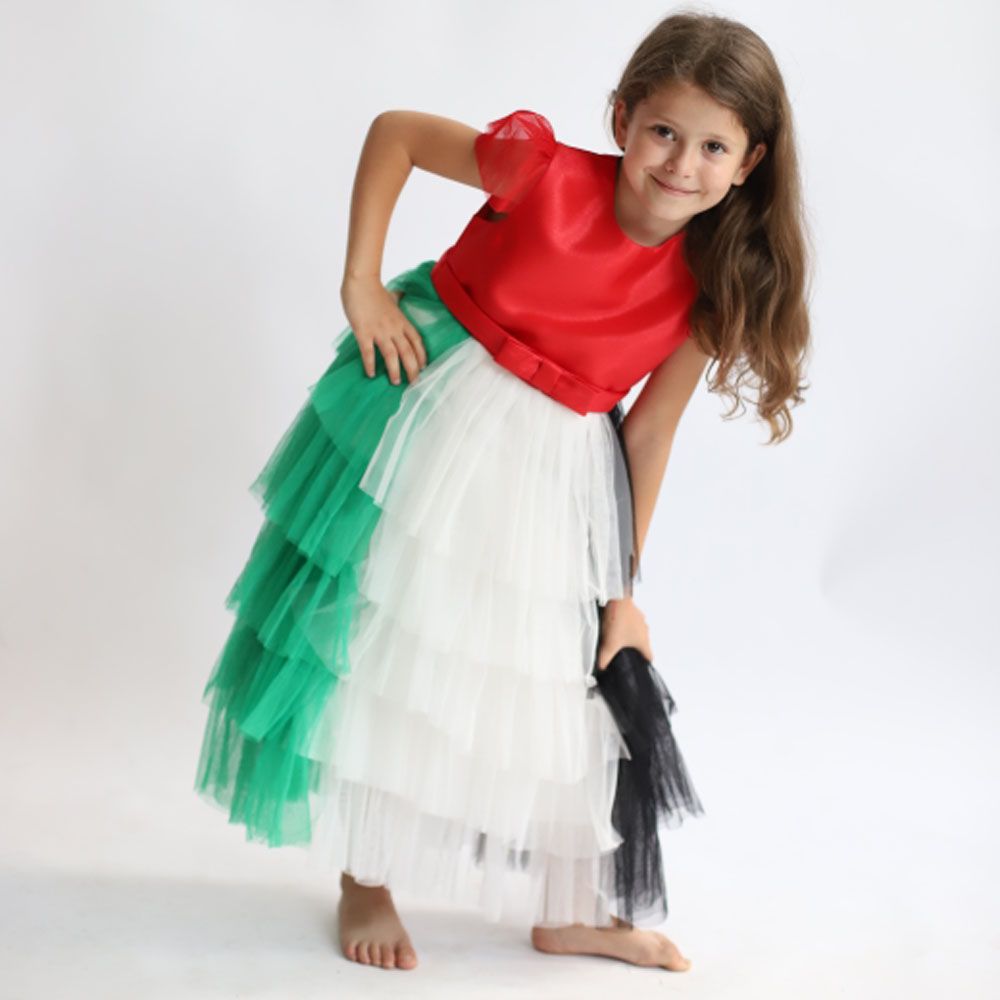 D' Daniela - Girls UAE National Day Tiered Dress