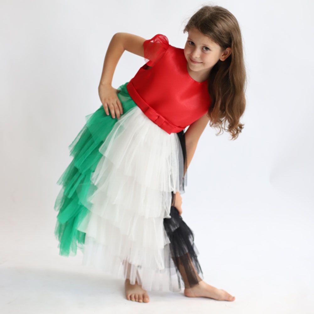 D' Daniela - Girls UAE National Day Tiered Dress