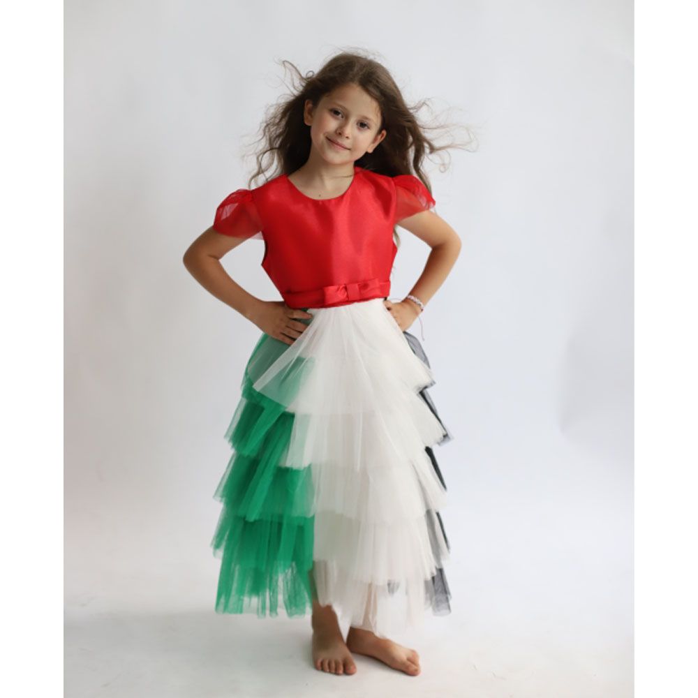 D' Daniela - Girls UAE National Day Tiered Dress