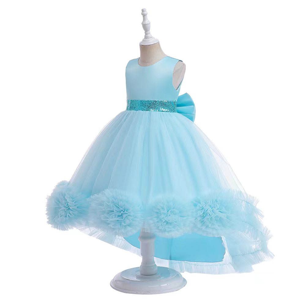 Ddaniela - Layered Tutu Gown Party Dress - Sky Blue